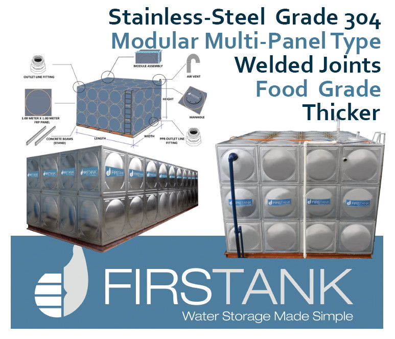 Firstank Modular Stainless-Steel Water Tanks Firstank Modular Stainless-Steel Water Tanks