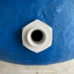 Firstank FRP standard size outlet on the bottom part. zoomed.